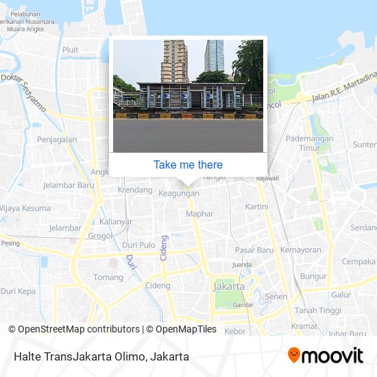 Halte TransJakarta Olimo map