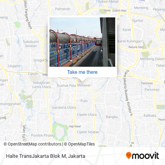 Halte TransJakarta Blok M map
