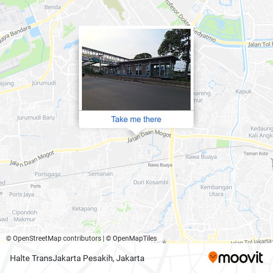 Halte TransJakarta Pesakih map