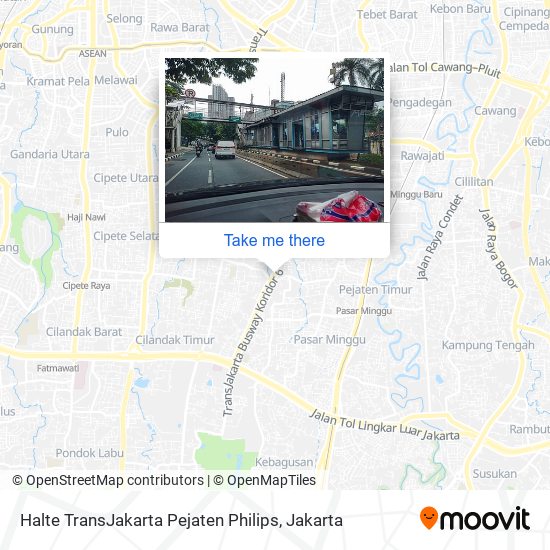 Halte TransJakarta Pejaten Philips map