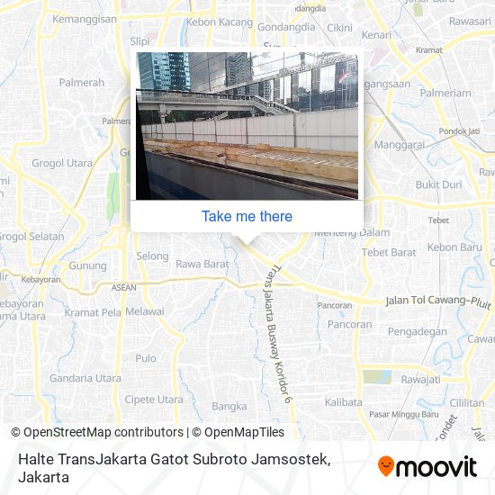 Halte TransJakarta Gatot Subroto Jamsostek map