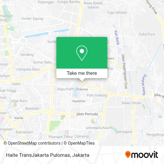Halte TransJakarta Pulomas map