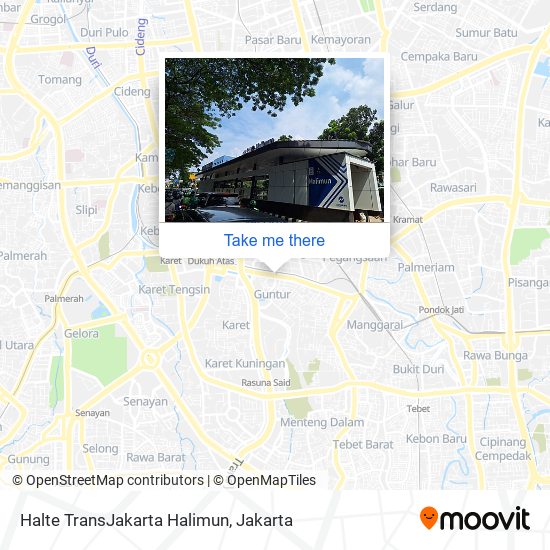 Halte TransJakarta Halimun map