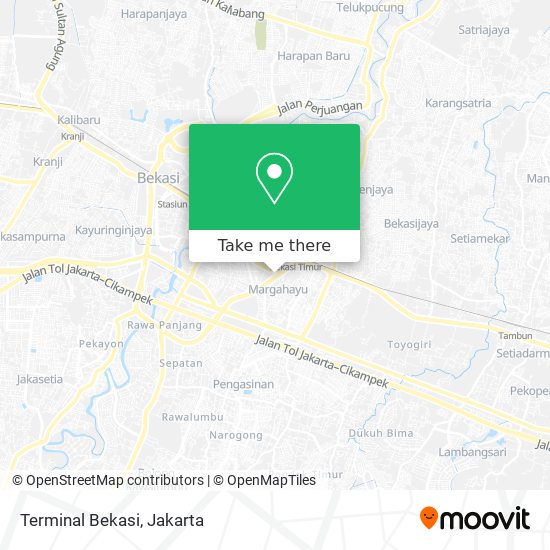 Terminal Bekasi map