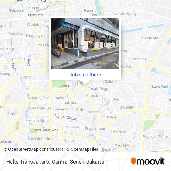 Halte TransJakarta Central Senen map