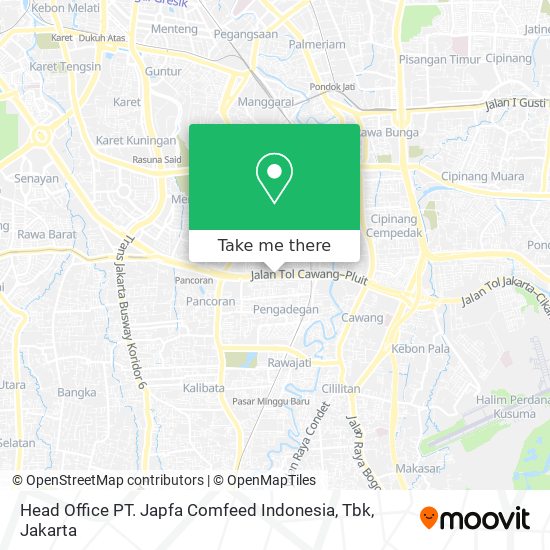 Head Office PT. Japfa Comfeed Indonesia, Tbk map