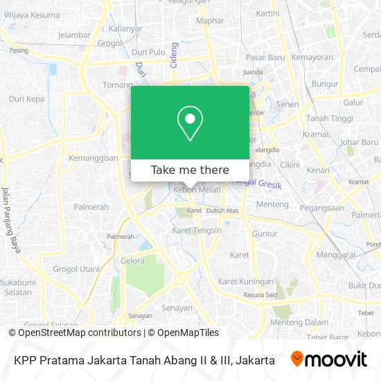 KPP Pratama Jakarta Tanah Abang II & III map