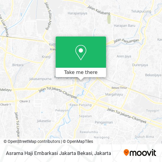 Asrama Haji Embarkasi Jakarta Bekasi map