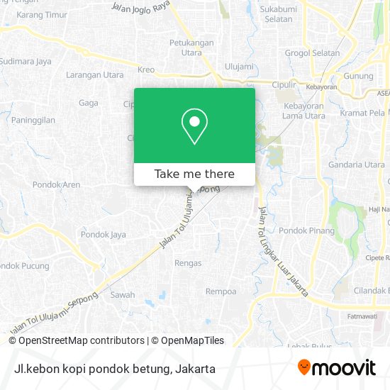 Jl.kebon kopi pondok betung map