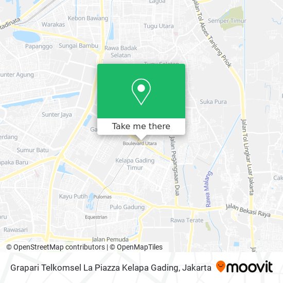 Grapari Telkomsel La Piazza Kelapa Gading map