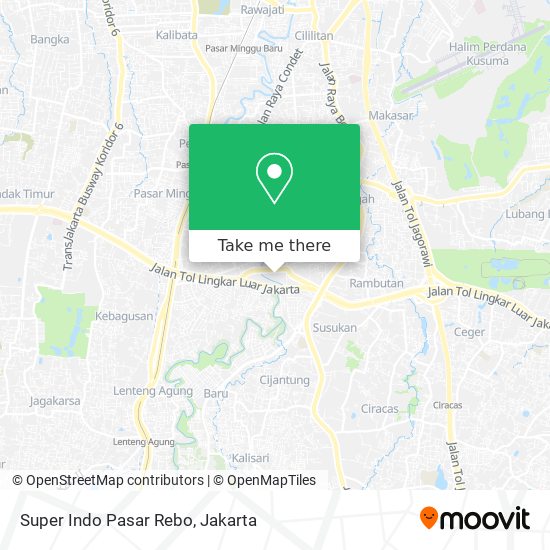 Super Indo Pasar Rebo map