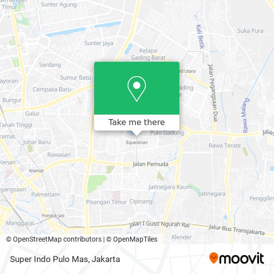 Super Indo Pulo Mas map