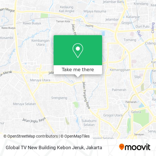 Global TV New Building Kebon Jeruk map