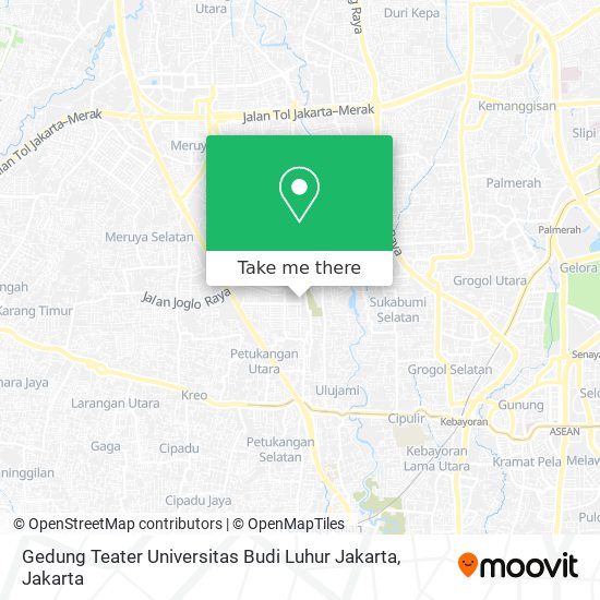 Gedung Teater Universitas Budi Luhur Jakarta map