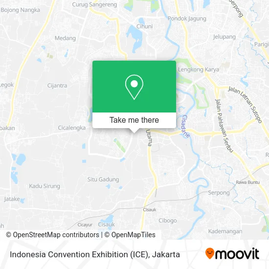 Indonesia Convention Exhibition (ICE) map
