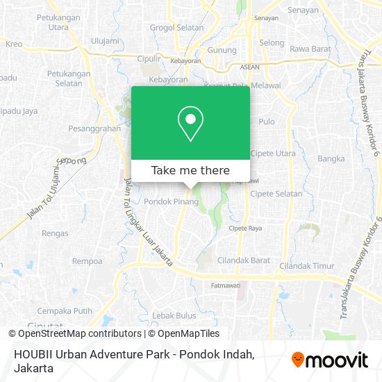 HOUBII Urban Adventure Park - Pondok Indah map