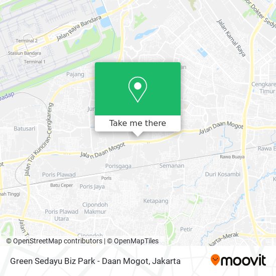 Green Sedayu Biz Park - Daan Mogot map