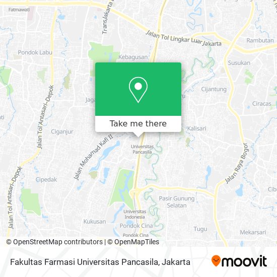 Fakultas Farmasi Universitas Pancasila map