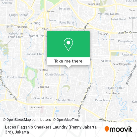 Laces Flagship Sneakers Laundry (Penny Jakarta 3rd) map