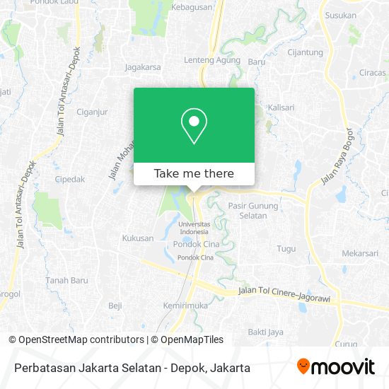 Perbatasan Jakarta Selatan - Depok map