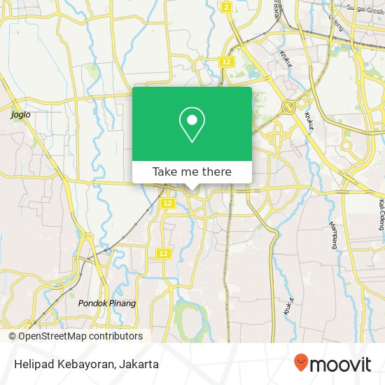 Helipad Kebayoran map