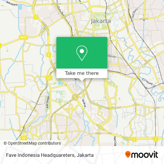 Fave Indonesia Headquareters map