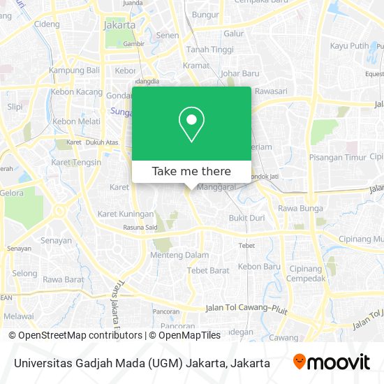 Universitas Gadjah Mada (UGM) Jakarta map