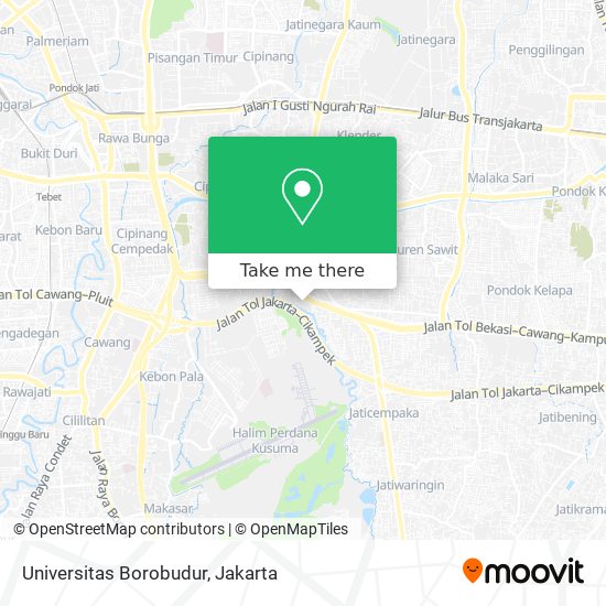 Universitas Borobudur map