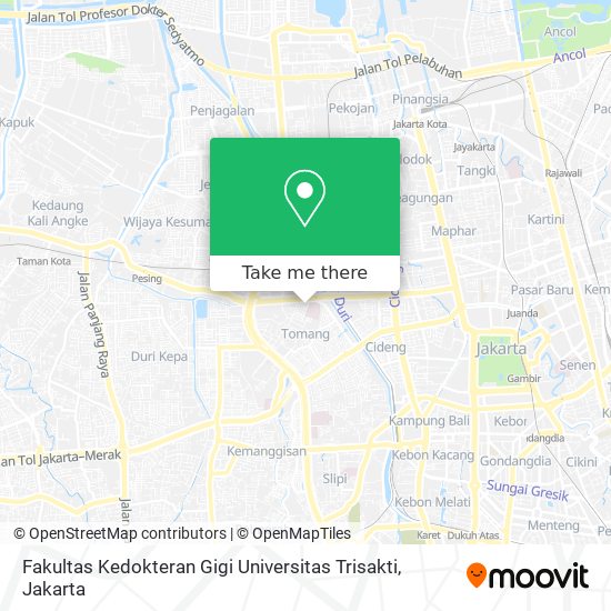 Fakultas Kedokteran Gigi Universitas Trisakti map