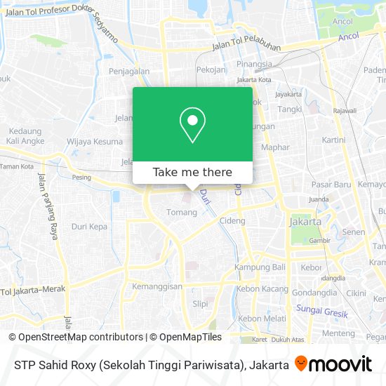 STP Sahid Roxy (Sekolah Tinggi Pariwisata) map