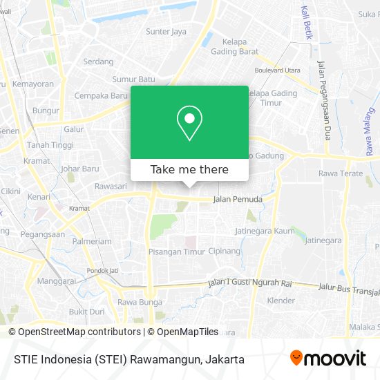 STIE Indonesia (STEI) Rawamangun map