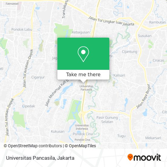 Universitas Pancasila map