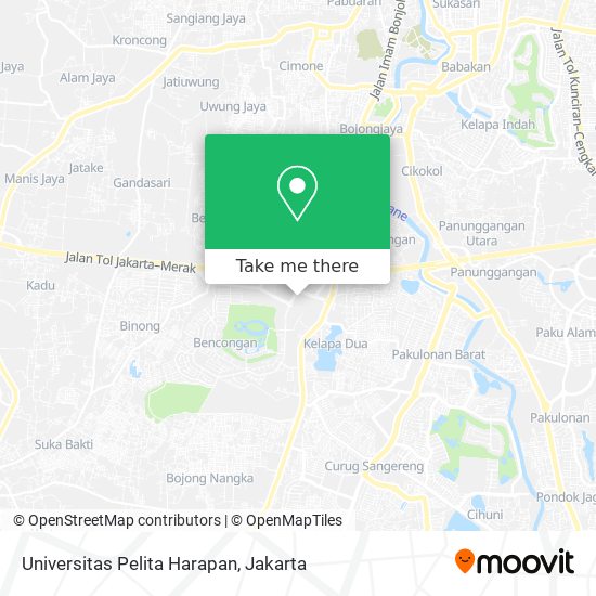 Universitas Pelita Harapan map