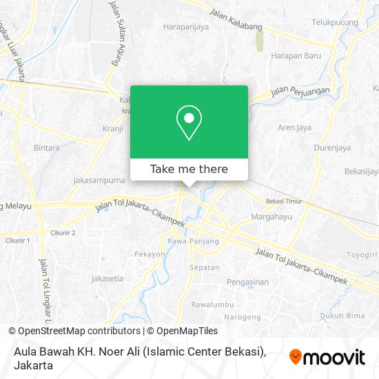 Aula Bawah KH. Noer Ali (Islamic Center Bekasi) map