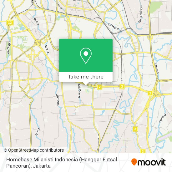 Homebase Milanisti Indonesia (Hanggar Futsal Pancoran) map