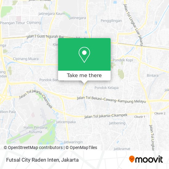 Futsal City Raden Inten map