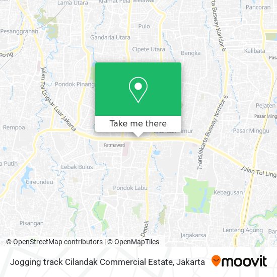 Jogging track Cilandak Commercial Estate map