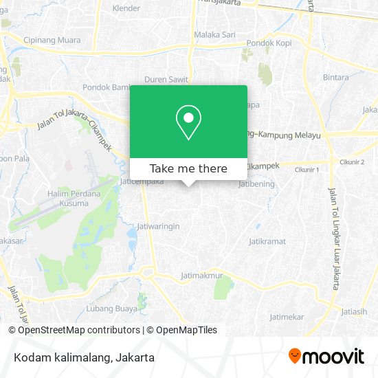 Kodam kalimalang map