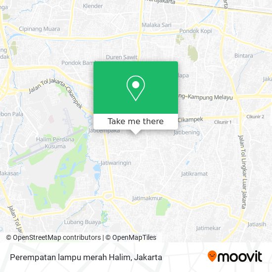 Perempatan lampu merah Halim map
