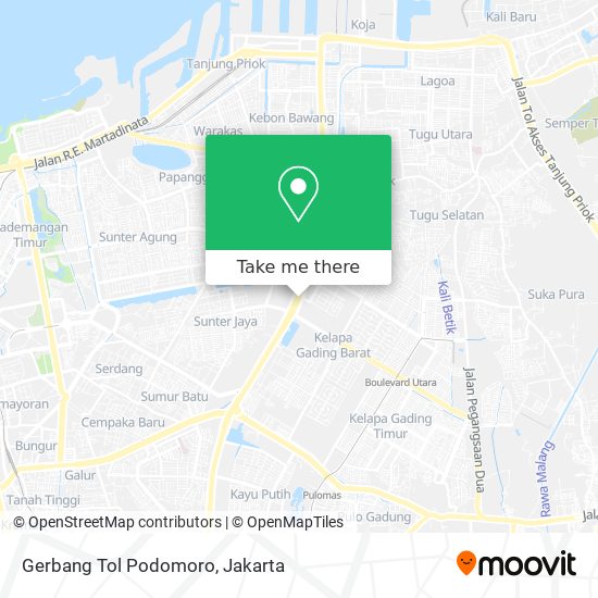 Gerbang Tol Podomoro map