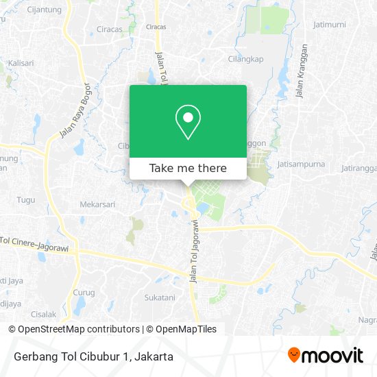 Gerbang Tol Cibubur 1 map