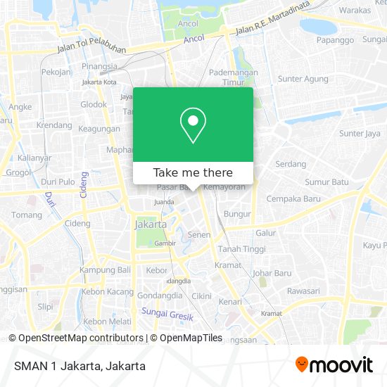 SMAN 1 Jakarta map