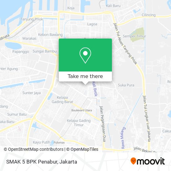 SMAK 5 BPK Penabur map