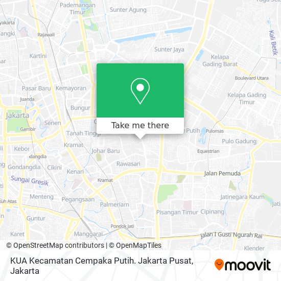 KUA Kecamatan Cempaka Putih. Jakarta Pusat map