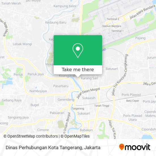 Dinas Perhubungan Kota Tangerang map