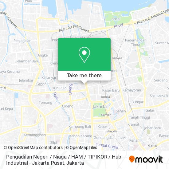 Pengadilan Negeri / Niaga / HAM / TIPIKOR / Hub. Industrial - Jakarta Pusat map