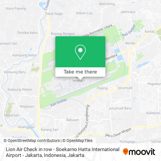 Lion Air Check in row - Soekarno Hatta International Airport - Jakarta, Indonesia map