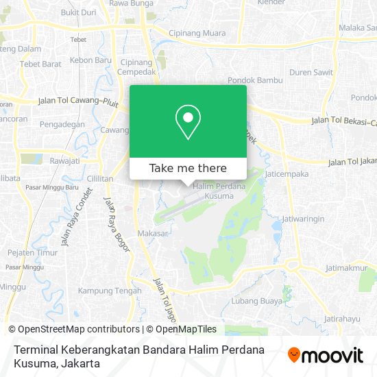 Terminal Keberangkatan Bandara Halim Perdana Kusuma map