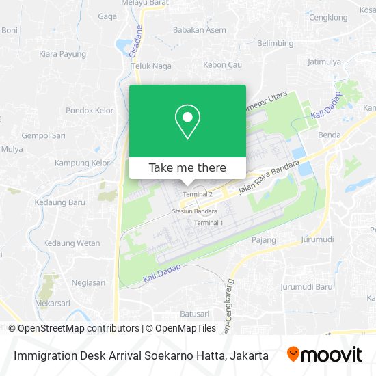 Immigration Desk Arrival Soekarno Hatta map