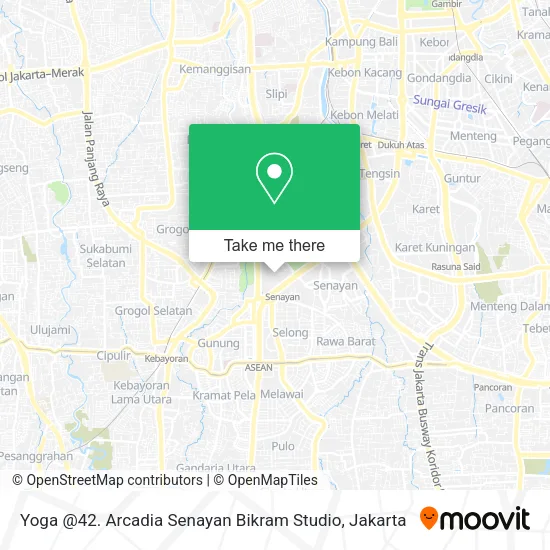 Yoga @42. Arcadia Senayan Bikram Studio map